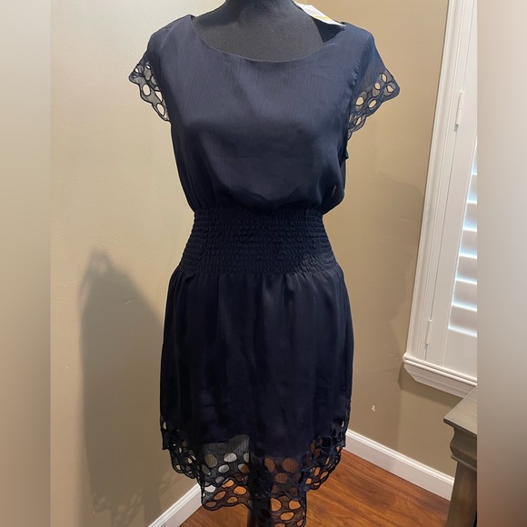 Bar III Above Knee Cutout Dress - Medium - Dark Navy - NWT - Picture 2 of 8